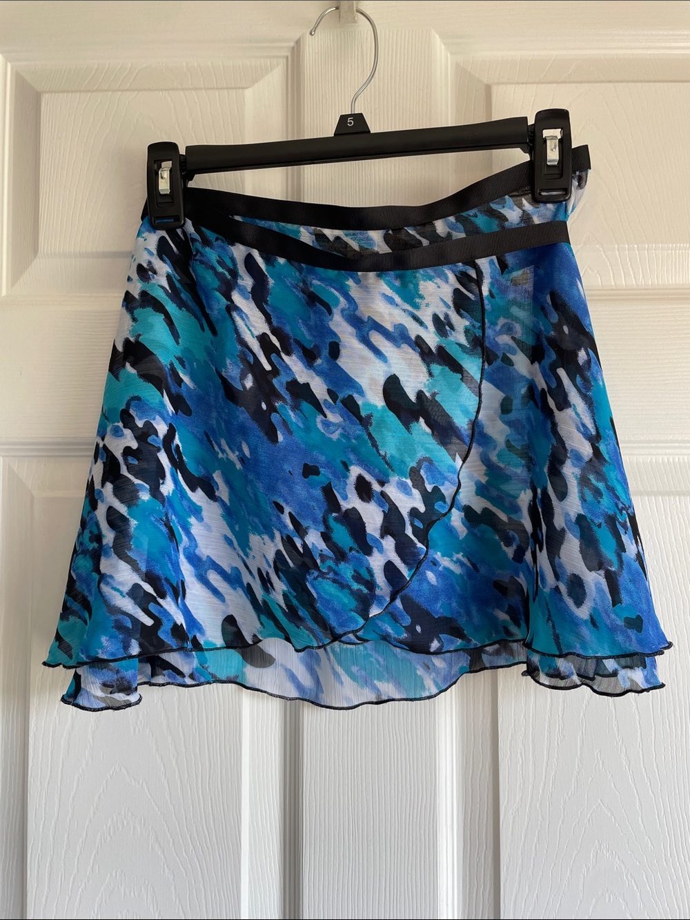 Dasha Blue Abstract Print Ballet Skirt